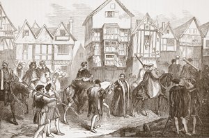 Procissão de Wolsey a Westminster Hall, ilustração da História do Protestantismo por James Aitken Wylie (1808-1890), pub. 1878 de English School
