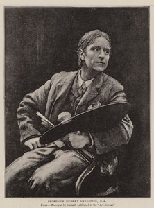 Professor Hubert Herkomer, RA (litografia) de English School