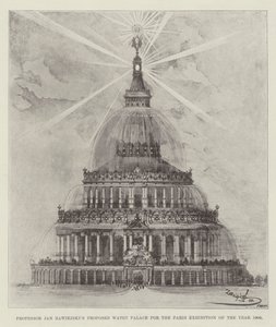 Proposta do Professor Jan Zawiejski para o Palácio da Água da Exposição do Ano de 1900 em Paris (litho) de English School