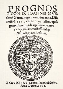 Prognosticação para 1544, por Jo. Mussemius, impresso por J. Mayler, 1544 de English School