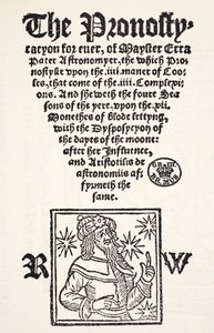 Prognosticação para sempre de Erra Pater, impresso por R. Wyer de English School