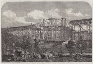 Progresso do Edifício da Grande Exposição (gravura) de English School