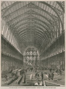 Progresso no Edifício da Exposição Internacional; Porção da Nave de English School