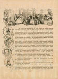 Folheto promocional para um grande café da manhã público e concerto pela manhã em 15 de julho de 1846 de English School