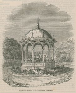 Quiosque proposto em Kensington Gardens, Londres de English School