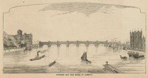 Proposta de nova ponte de ferro em Lambeth de English School