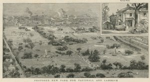 Proposta de novo parque para Vauxhall e Lambeth de English School