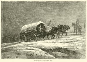 Posto de campo prussiano na neve, outubro de 1870 de English School