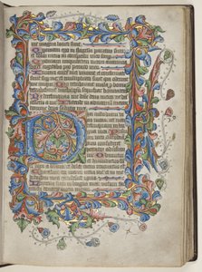 Saltério com Sarum use calendário, c.1425-75 (tinta, tinta e ouro em pergaminho) de English School