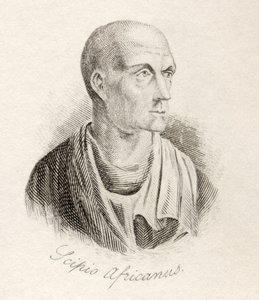 Publius Cornelius Scipio Africanus, do &39;Crabb&39;s Historical Dictionary&39;, publicado em 1825 de English School