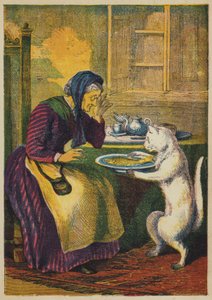 Gato Traz em Peixe (cor litho) de English School