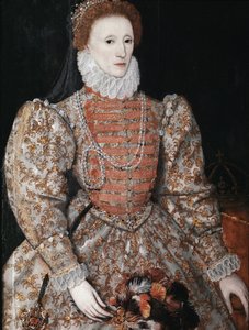 Rainha Elizabeth I, c.1575 (óleo sobre painel) de English School