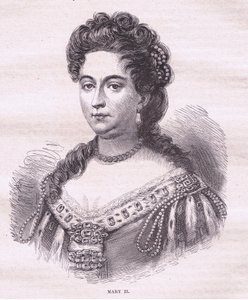 Rainha Maria II de Inglaterra (litografia) de English School