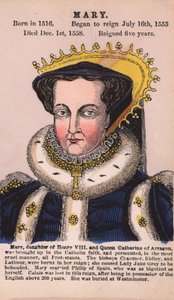 Rainha Maria I (gravura colorida) de English School