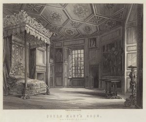 Quarto da Rainha Maria, Palácio de Holyrood (gravura) de English School