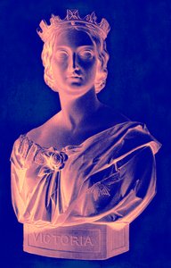Rainha Vitória, ilustração das rainhas da Inglaterra ou Royal Book of Beauty, publicado c.1875 (imagem digital melhorada) de English School