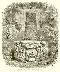 Ídolos Quiche e Altar no Copan de English School