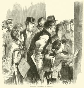 Lendo as notícias em Berlim, novembro de 1870 de English School