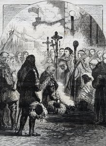 Recepção de James II em Dublin, publicada em &39;História Ilustrada de Cassell da Inglaterra, vol IV&39;, 1874 de English School