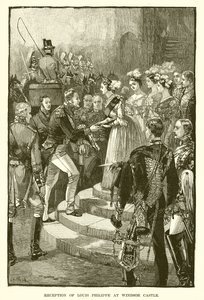 Recepção de Louis Philippe no Castelo de Windsor de English School