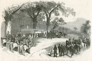 Recepção da Rainha no Grande Edifício da Exposição, Grande Exposição, 1851 de English School