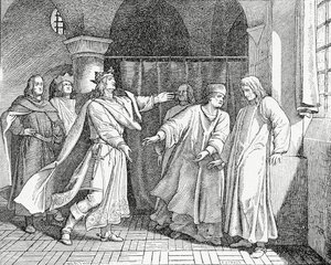 Reconciliação de Luís IV, rei dos romanos, com Frederico, a Feira, rei da Alemanha em 1325, 1882 de English School