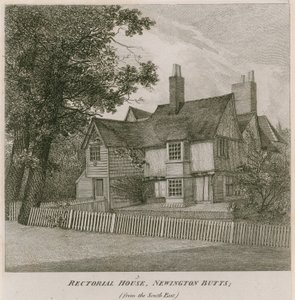Casa reitoral em Newington Butts, Southwark, Londres, do sudeste de English School