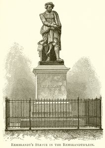 Estátua de Rembrandts na Rembrandtsplein de English School
