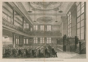 Reabertura de Exeter Hall, em Londres, pela Associação Cristã dos Jovens de English School