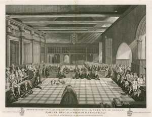 Representação da cerimônia de apresentação dos xerifes de Londres de English School