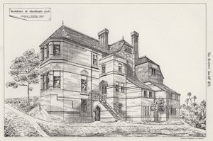 Residência em Shortlands, Kent (gravura) de English School