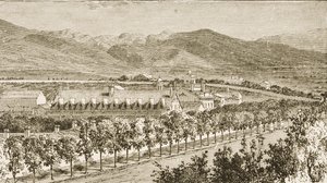 Residência de Brigham Young (1801-77), segundo presidente da Igreja Mórmon, Salt Lake City, Utah, de &39;American Pictures&39;, publicado pela The Religious Tract Society, 1876 de English School