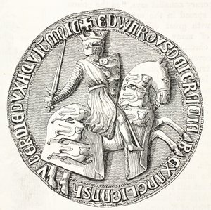 Reverso do Grande Selo de Edward I de English School