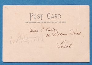 Verso de JE Doig (Sunderland) Salvando um cartão postal do Gol, (par de 315189) de English School