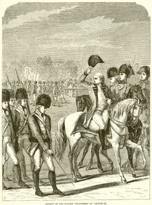 Revisão dos Voluntários Britânicos por George III de English School