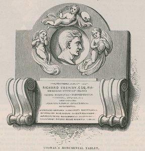 Tablet Richard Cosways, Igreja Marylebone, Londres de English School