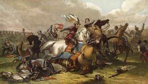 Ricardo III e o Conde de Richmond na Batalha de Bosworth