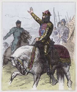 Ricardo II, ficando o Combate (gravura colorida) de English School