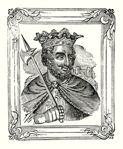 Richard I nasceu em 1157, foi coroado em 1189, e morreu em 1199 (gravura) de English School