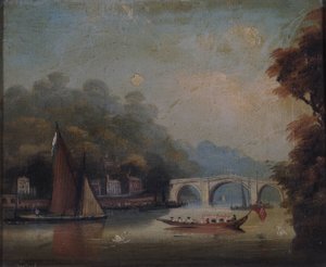 Ponte de Richmond, olhando para Twickenham, Middlesex de English School