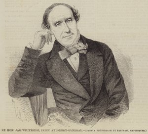 Honorável Jas Whiteside, Procurador-Geral da Irlanda (gravura) de English School
