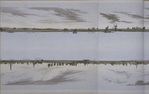 Panorama do Rio Tamisa, c.1829 (aquatint) de English School