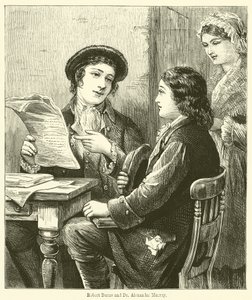 Robert Burns e Dr. Alexander Murray (gravura) de English School