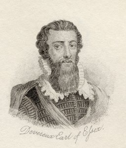 Robert Devereux, do &39;Crabb&39;s Historical Dictionary&39;, publicado em 1825 de English School