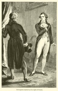 Robespierre assustado com a visão de Denon (gravura) de English School