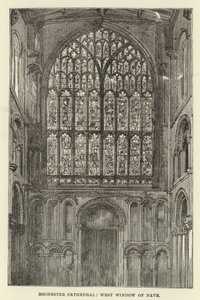 Catedral de Rochester, janela oeste da nave de English School
