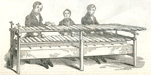 Musica rock. Demonstrado em Bond Street em 1842 de English School