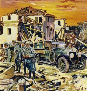 Os veículos da Rolls-Royce eram blindados e usados amplamente durante a Grande Guerra de English School