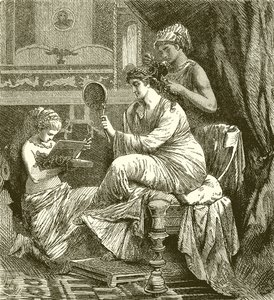 Roman Lady no seu banheiro de English School