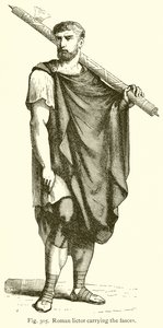 Lictor romano carregando os Fasces de English School